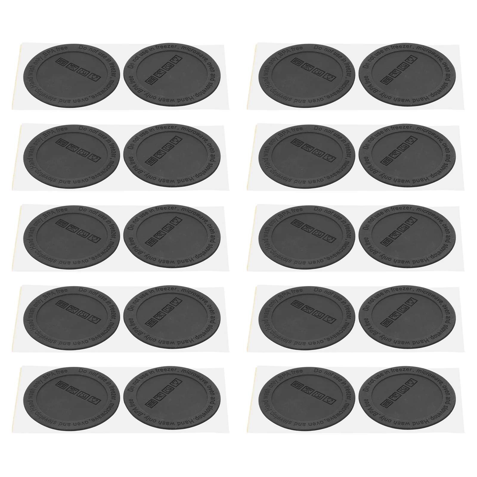 Silicone Pads 20pcs Anti Skid Cup Bottom Protection Mat Cabinet Catches Tumblers Bottle Jar Holder Heat Resistant Pad Home