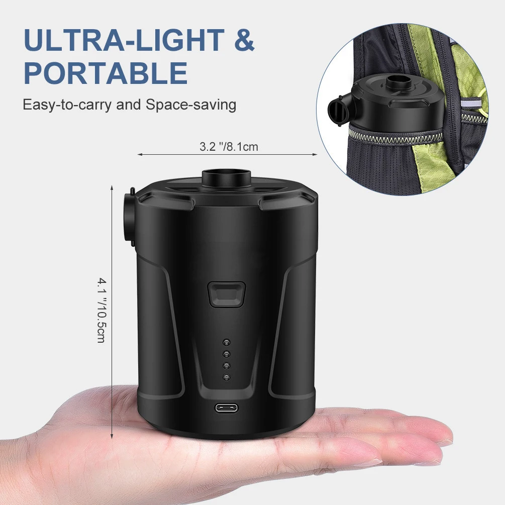 Compact Electric Air Pump Camping Inflatables Air Pump Camping