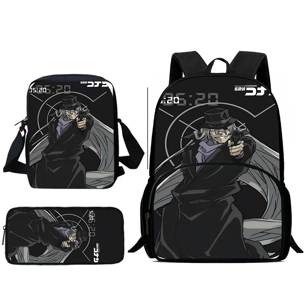 Child Backpacks Anime Detectives Conan Shoulder Bag Pencil Case Pupil Large Capacity School Bags for Boys Girls Best Gift 2