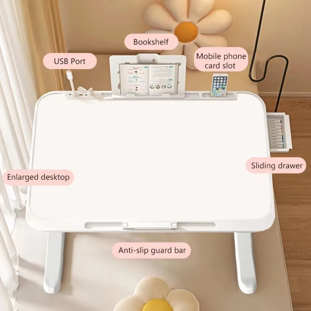 Foldable Laptop Table Office Small Desk Board Adjustable Liftable Laptop Dormitory Student Desk Simple Home Children Study Desks
