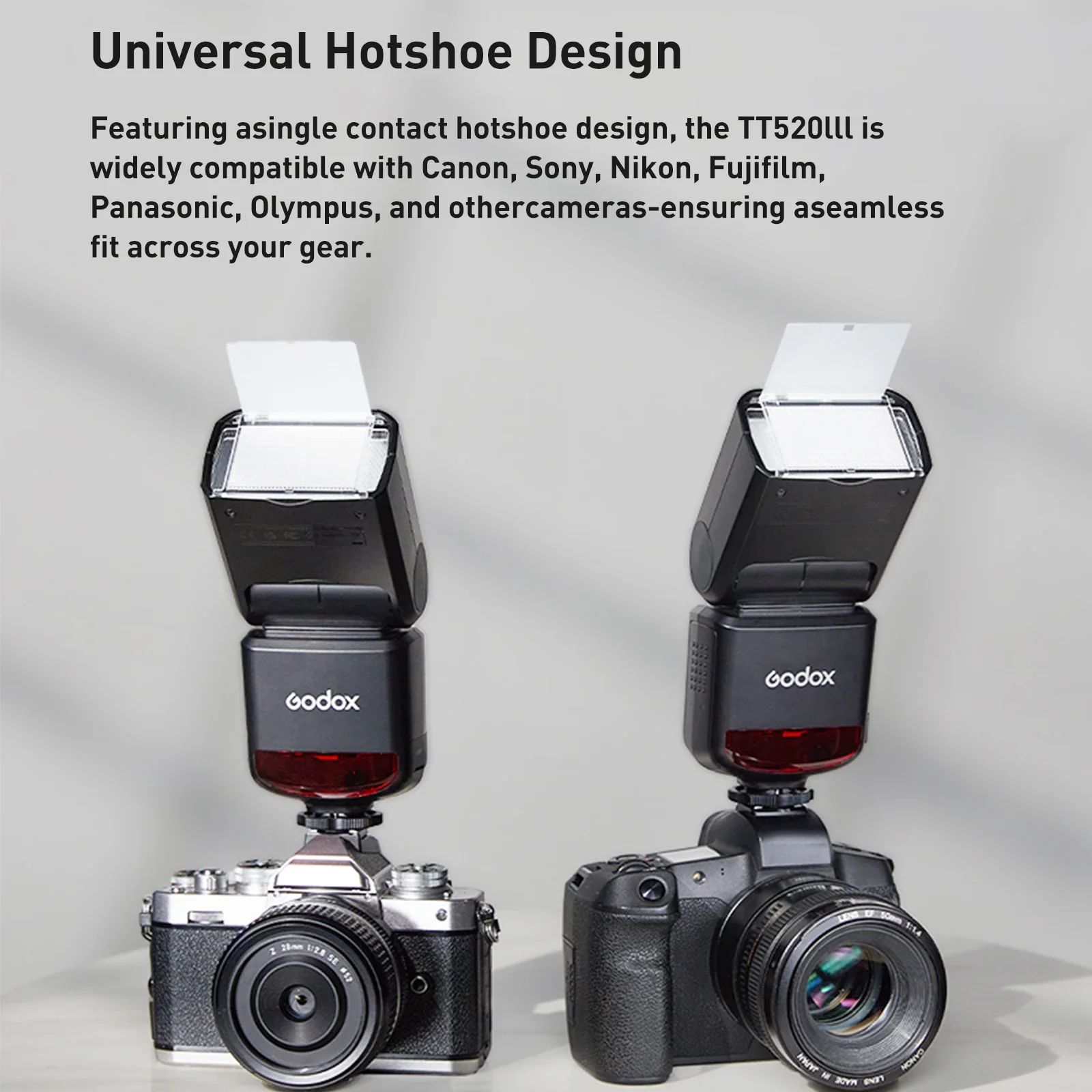 Camera Flash Godox TT520ii Flash Speedlite Compatible For Canon