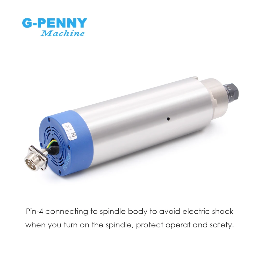 Air Cooled Spindle Motor 1.5kw ER16 D = 65mm 400Hz Air cooled spindle 4pcs bearings 24000rpm wood working spindle motor