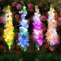 Enhanced Waterproof Solar Flower Lights for Garden and Patio Decoration (RGB)