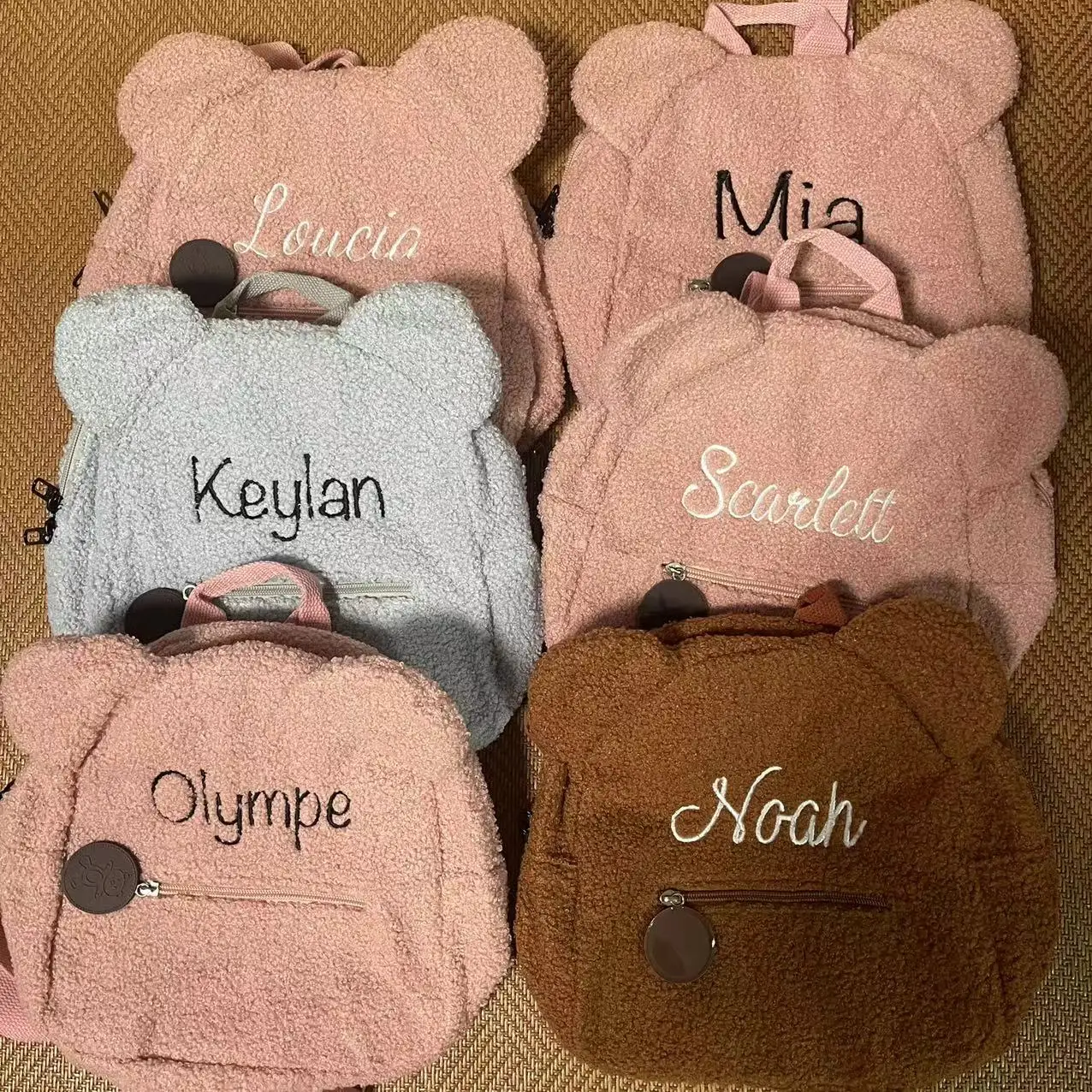 

Custom Teddy Bear Backpack, Embroidered Name Toddler Backpack, Personalized Name Gift Bag, Birthday Bag, Lightweight Snack Bag