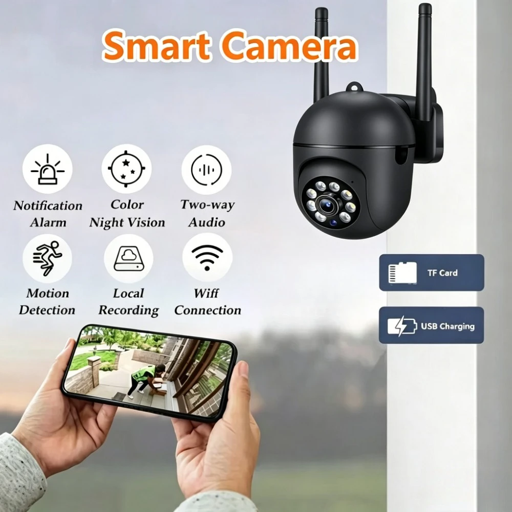 5MP 4x Zoom Wireless Security Surveillance Camera 2.4G Wifi IP Camera Indoor AI Human Tracking Two-way Audio Night Color Camera 1