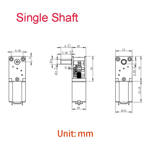 대형 토크 웜 기어 모터