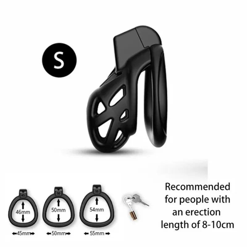Cobra Male Penis Chastity Cage With 3 Size Arc Penis Rings Discreet Sissy Femboy Cock Cage Devices Men Adult Goods