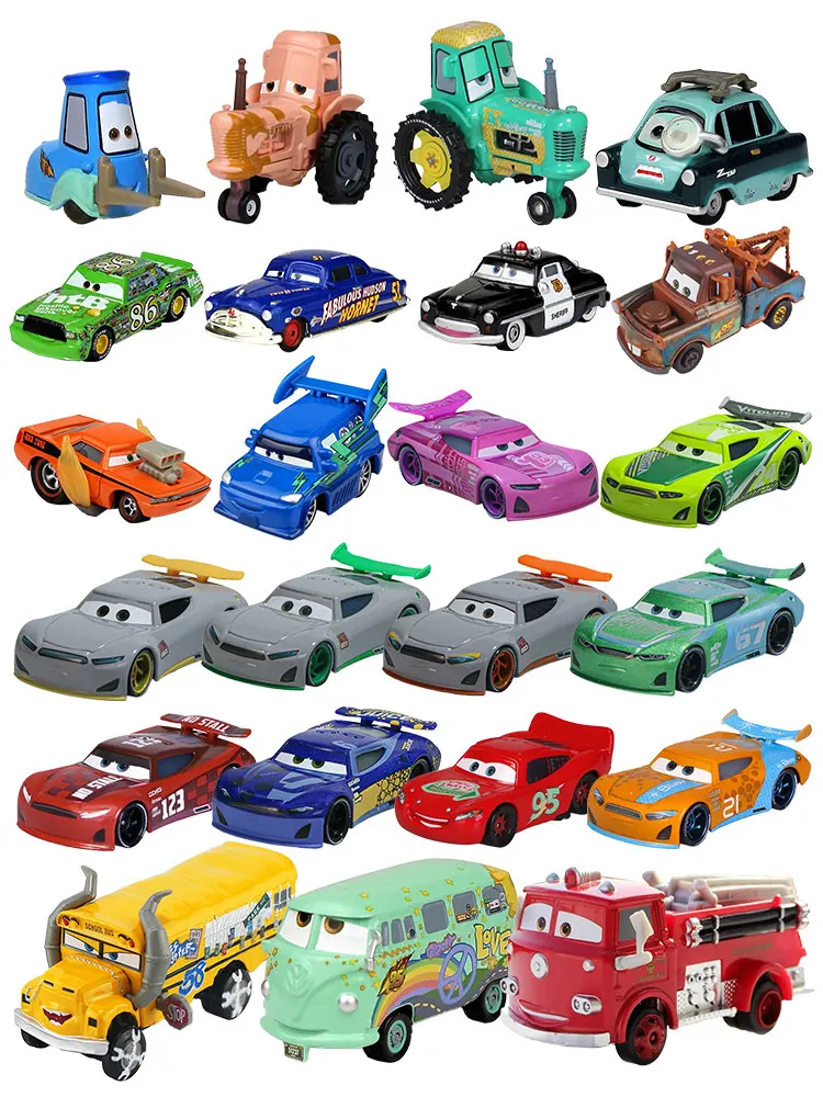 디즈니 금속 자동차 라이트닝 맥퀸 레이싱 패밀리 미스 프리터 메이터 1:55 다이 캐스트 합금 장난감 자동차, 남아용 크리스마스 선물, 픽사 2 3  Best5