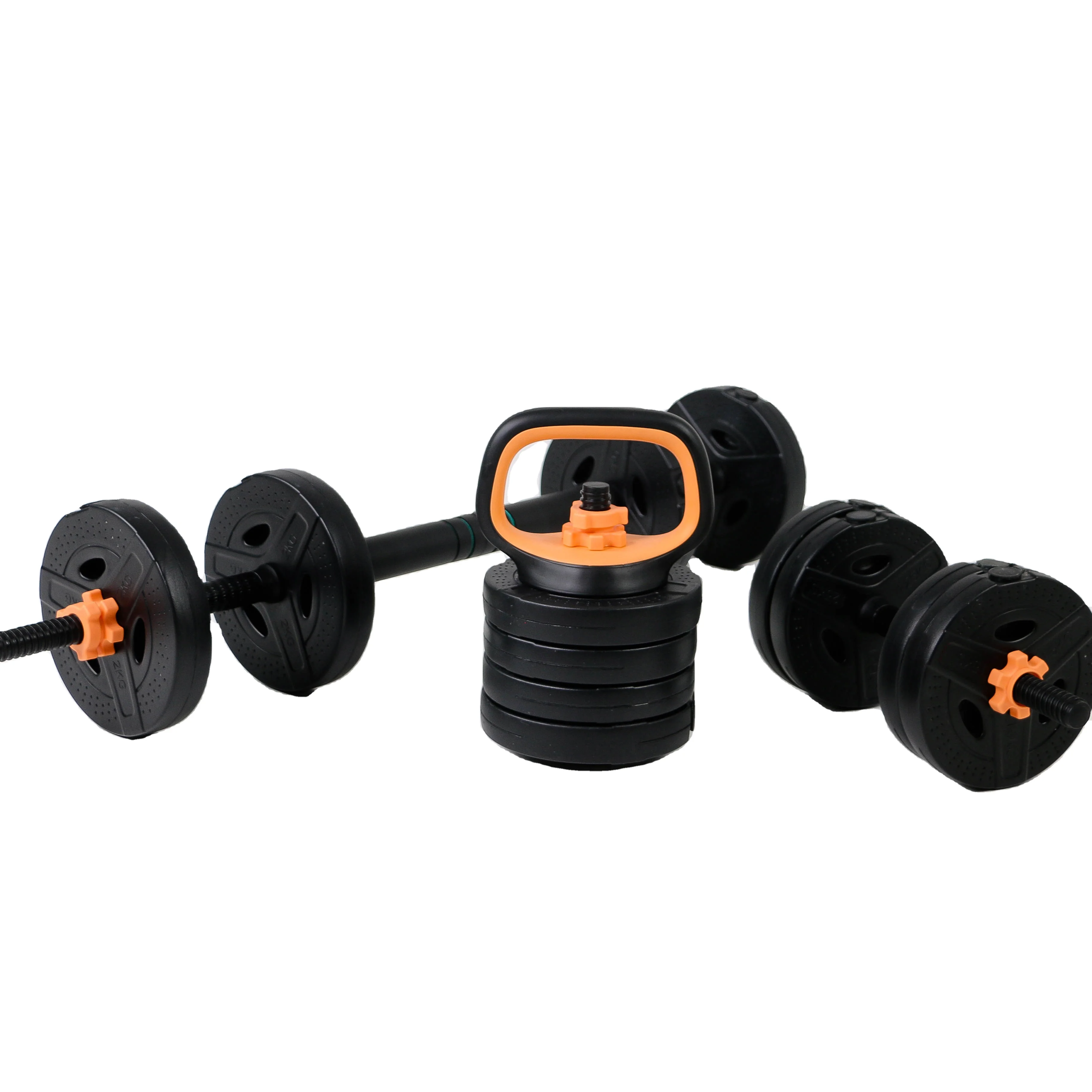 

Detachable Multifunction 6-In1 Adjustable Barbell And Bumbbell Dumbbell Barbell Kettlebell Set