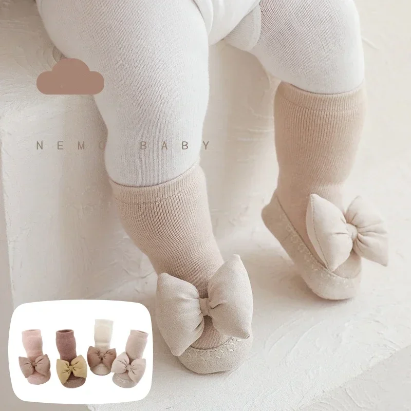 Cotton Non Slip Baby Girl Sock Shoes for Autumn Winter