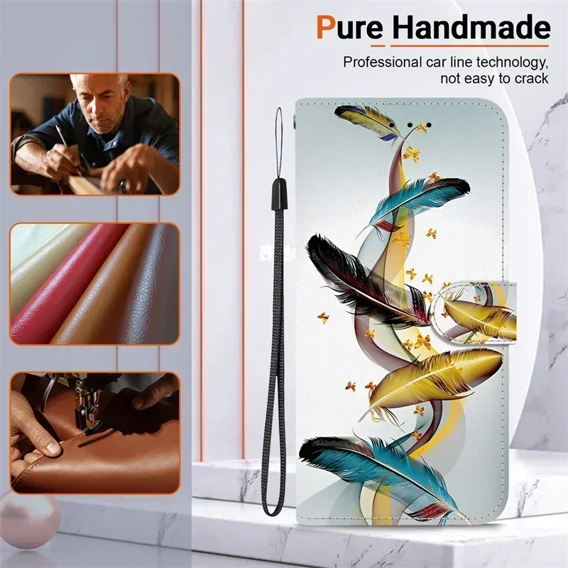 Adorable Cartoon Leather Wallet Book Cover Phone Case