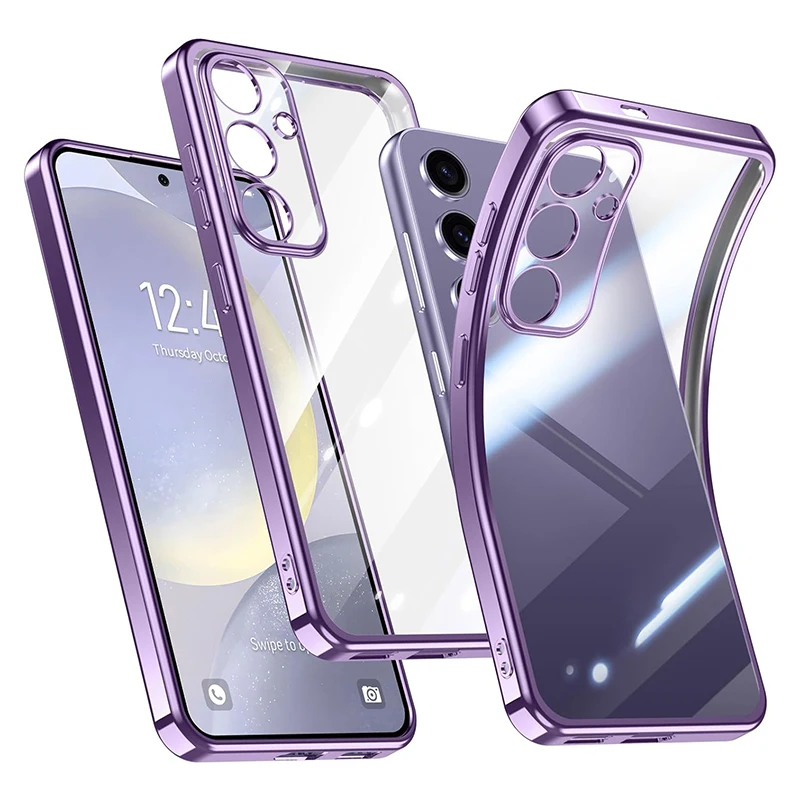 Plating Silicone TPU Case For Samsung Galaxy A0S A1 A2 A3 A5 A05 A15 A25 A35 A55 A12 A22 A32 A52 A72 A82 M1 M53_voghion.com