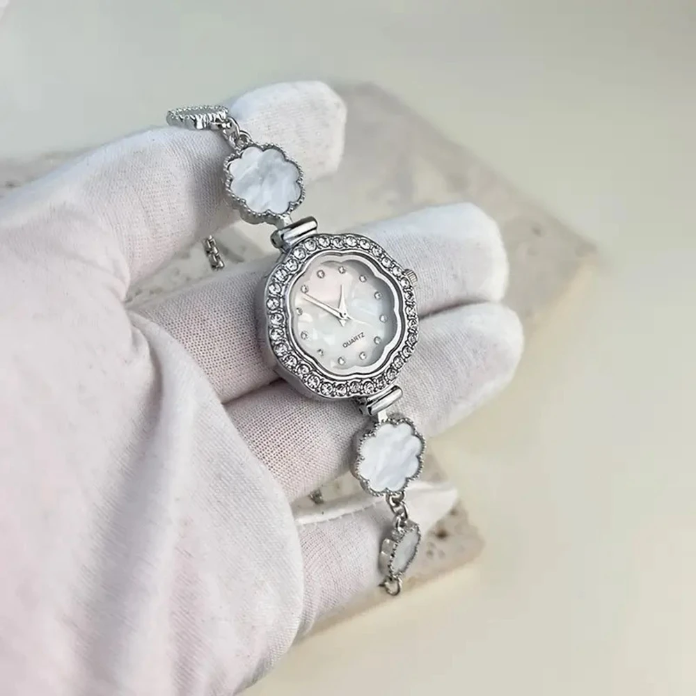Women Watches Fashion Ladies Version Simplicity Rhinestone Petal Quartz Watch Casual Gifts Wristwatches Relogio Feminino Clocks - 5