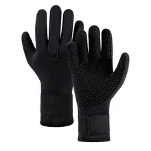 3mm Neoprene Five Finger Warm Wetsuit Gloves for Scuba Diving Snorkeling Paddling Surfing Kayaking Canoeing Spearfishing Skiing tanie tanio CN (pochodzenie) Black XS S M L XL Water sports swimming diving snorkeling surfing rafting beach