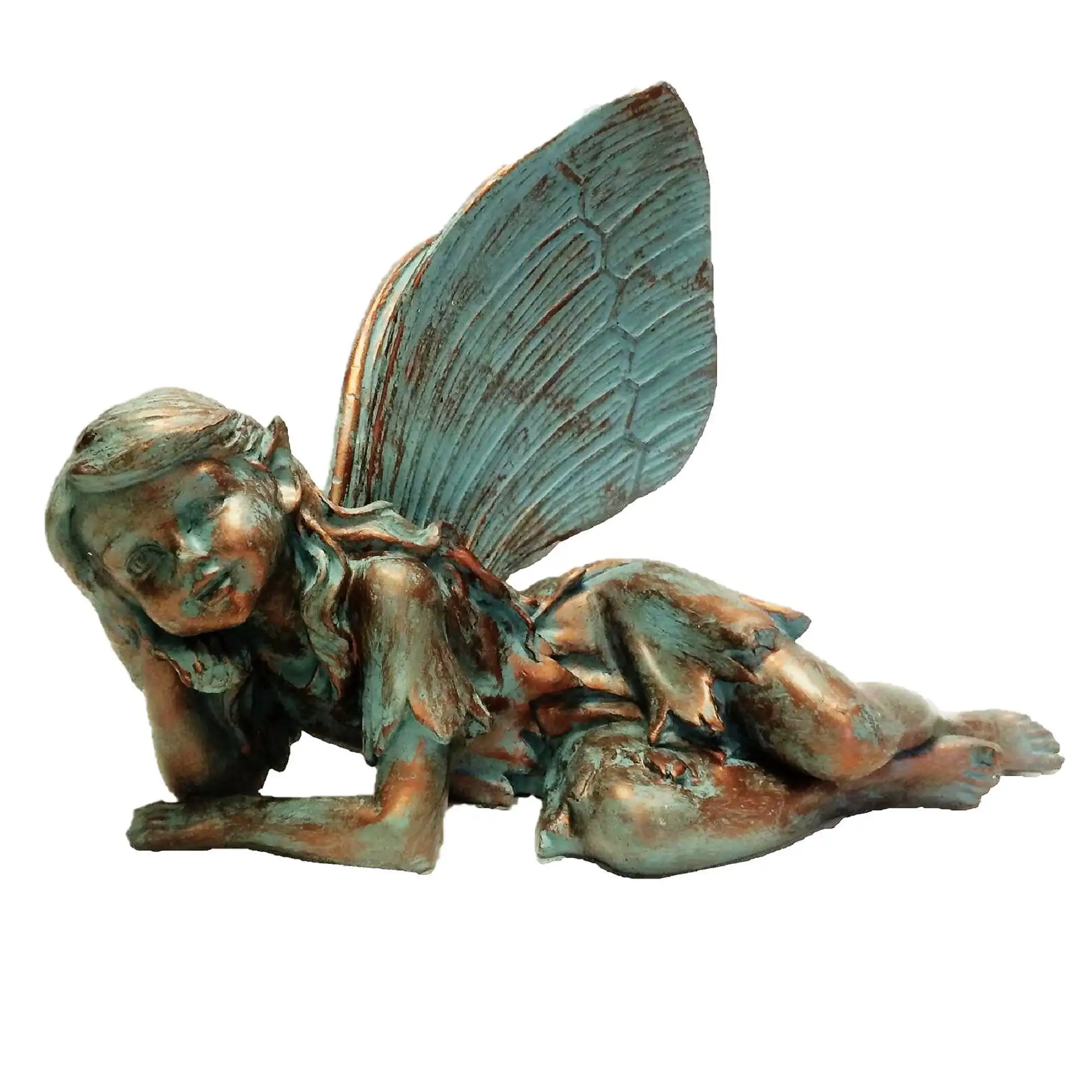 

12"H Olivia Fairy in Bronze Patina Large Statue for Garden Decoration Lawn Ornaments Figurines Sculpture Gardening Gifts