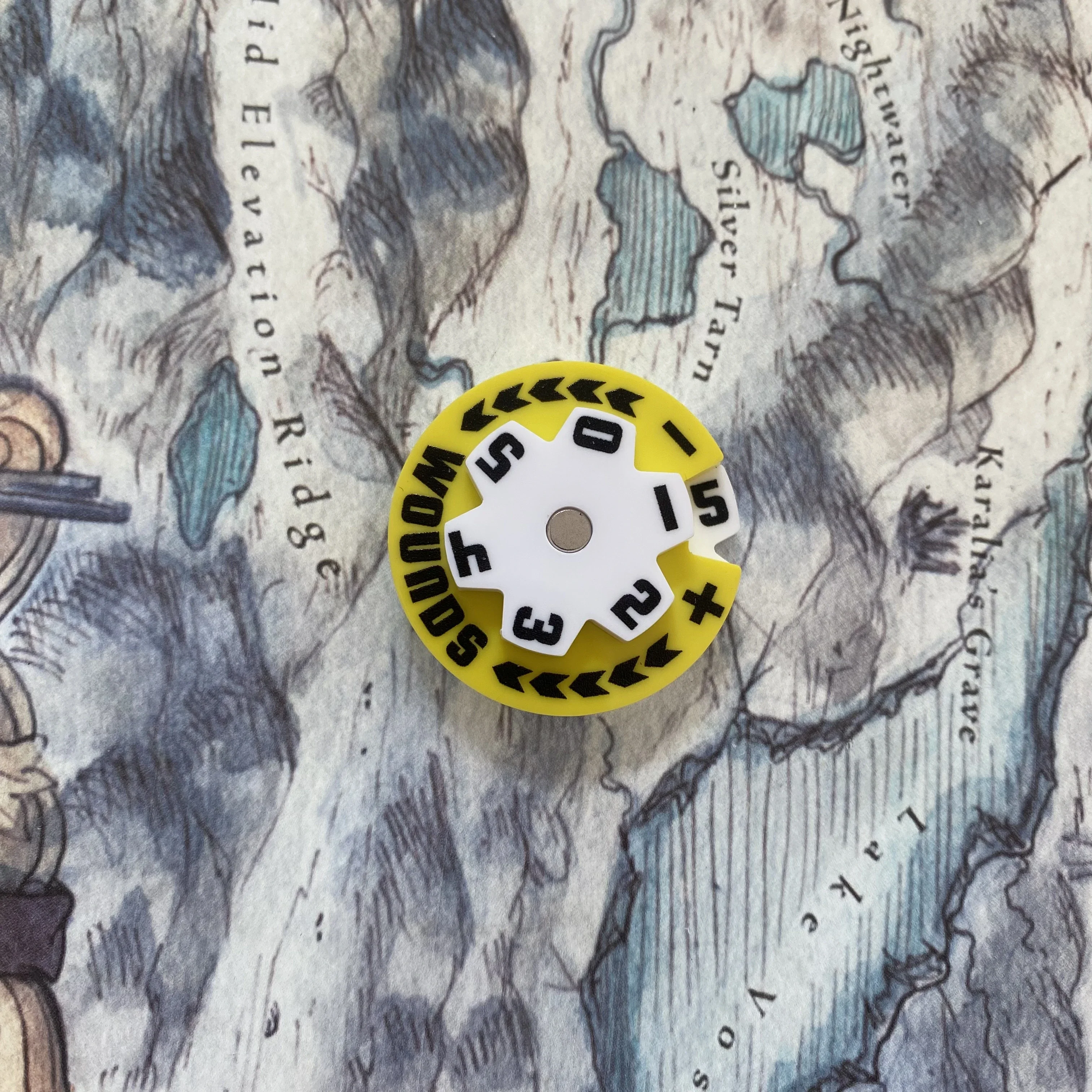 Acrylic Round Counter with 32mm Markers