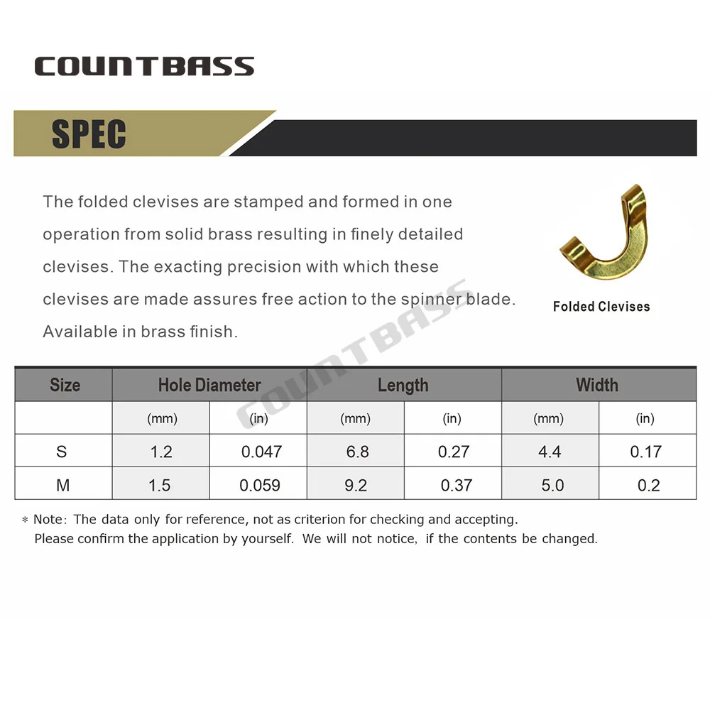 Folded Clevises Brass material DIY spinnerbatis spinner fishing lures accessories 100pcs