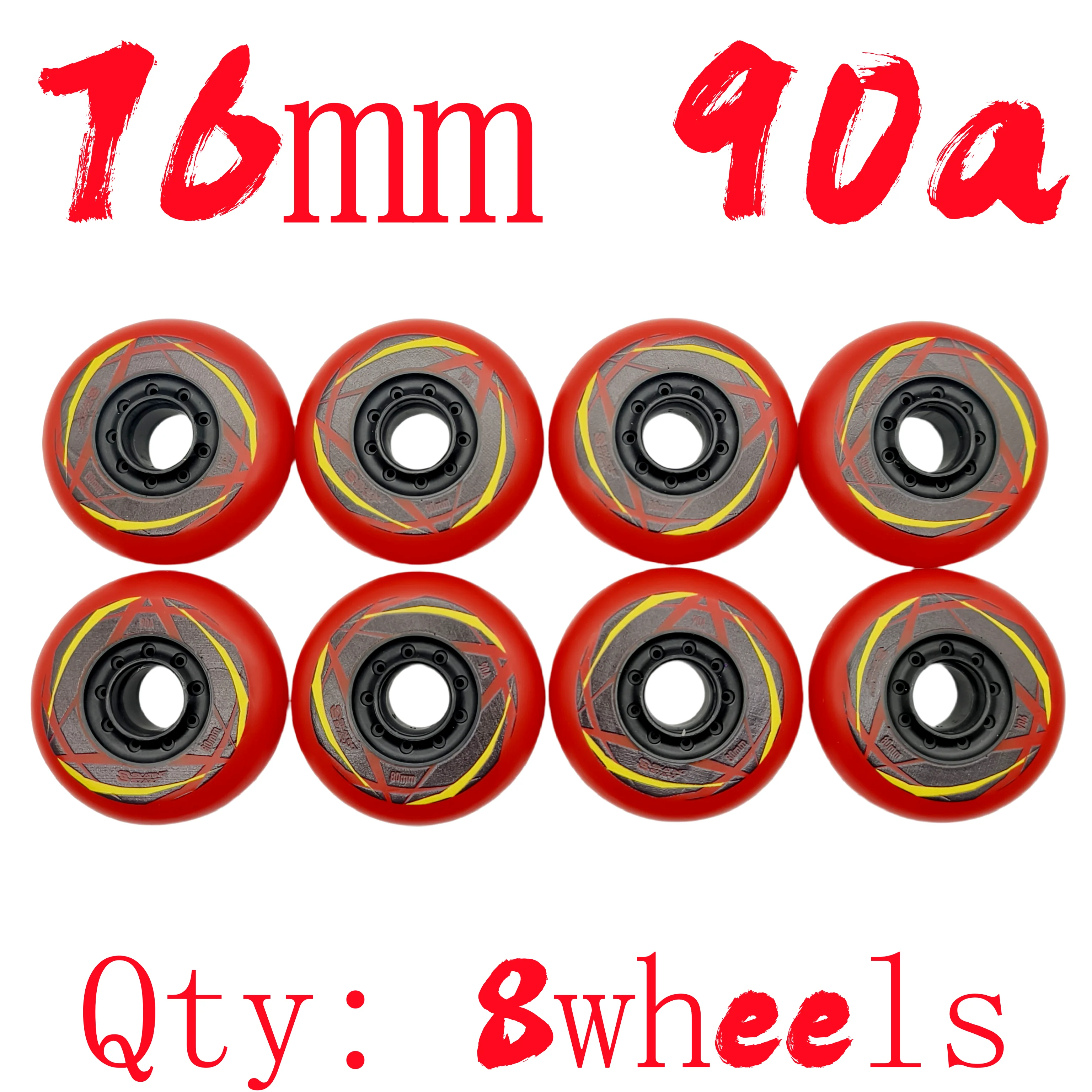 inline skate wheel roller wheel braking 76mm 80mm thickness 24mm 90A 8wheels/lot, roller skating wheels