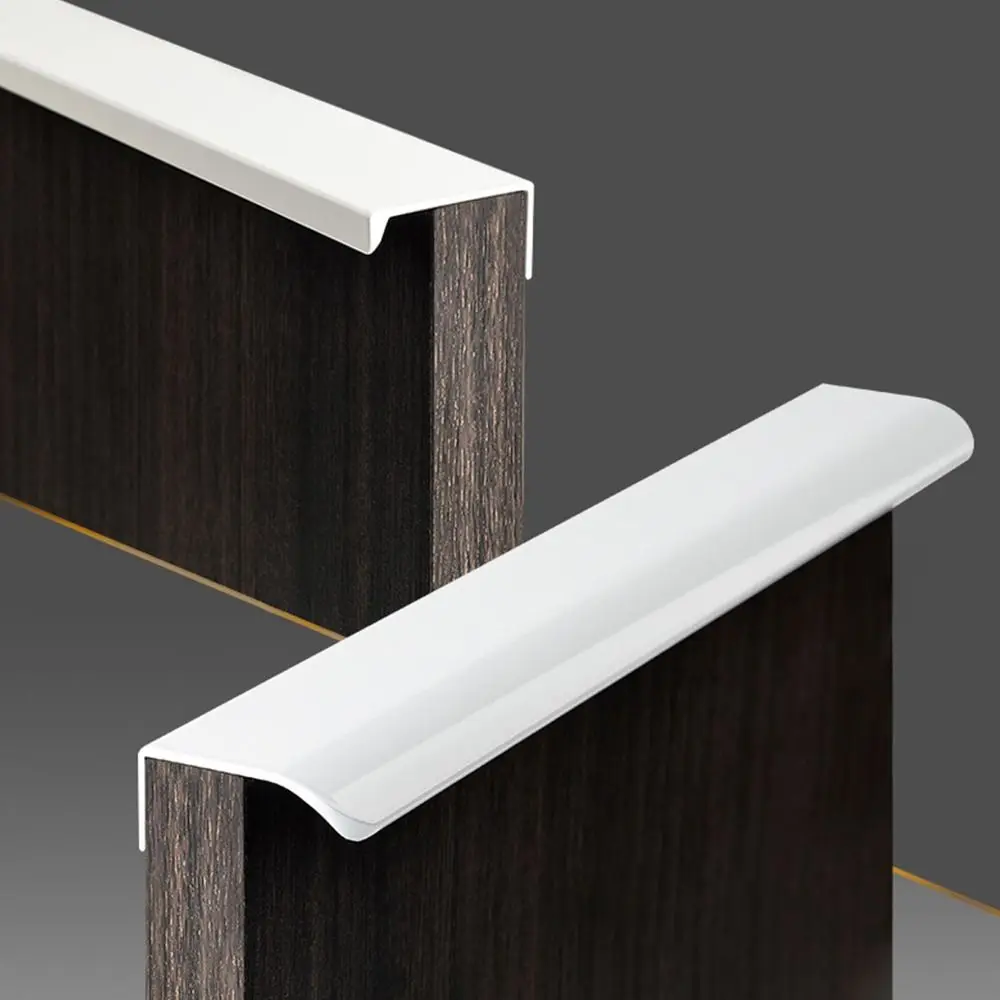 White Aluminum Alloy Kitchen Cabinet Handles