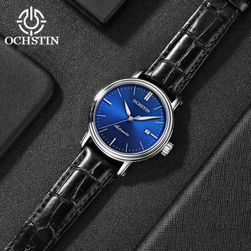 OCHSTIN 2024 hot models creative nylon series simple hundred style men's mechanical watches automatic mechanical movement watche tushi new nylon automatic buckle men belt outdoor tooling jeans solid color canvas waistband high quality tactical belt for men