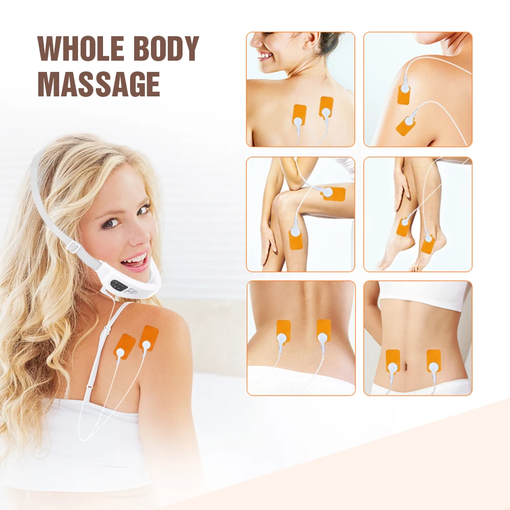 EMS Microcurrent Facial Lifting Device LED Photon Therapy Face Slimming Vibration Massager TENS Pulse Massage Beauty Device