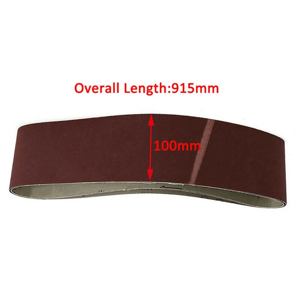 Lot De 6 Bandes Abrasives GXK51-B 915x100 Mm Oxyde D'Aluminium – Grains 60 80 100 120 150 180 – Ponçage Bois Métal Fibre De Verre