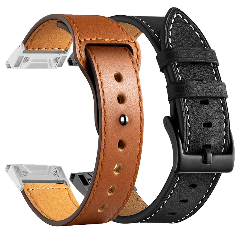 

Leather Bracelet For Garmin Fenix 7 7X 6 6X Pro 5 5X Smart Watch Quick Release Straps For Garmin Enduro belt Watchband 22mm 26mm