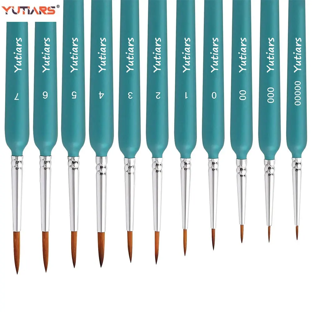 11/22pcs Miniature Paint Brushes Art Painting Brushes Paint Brush Gouache Watercolor Oil Paints Artists Hand Painted Brush