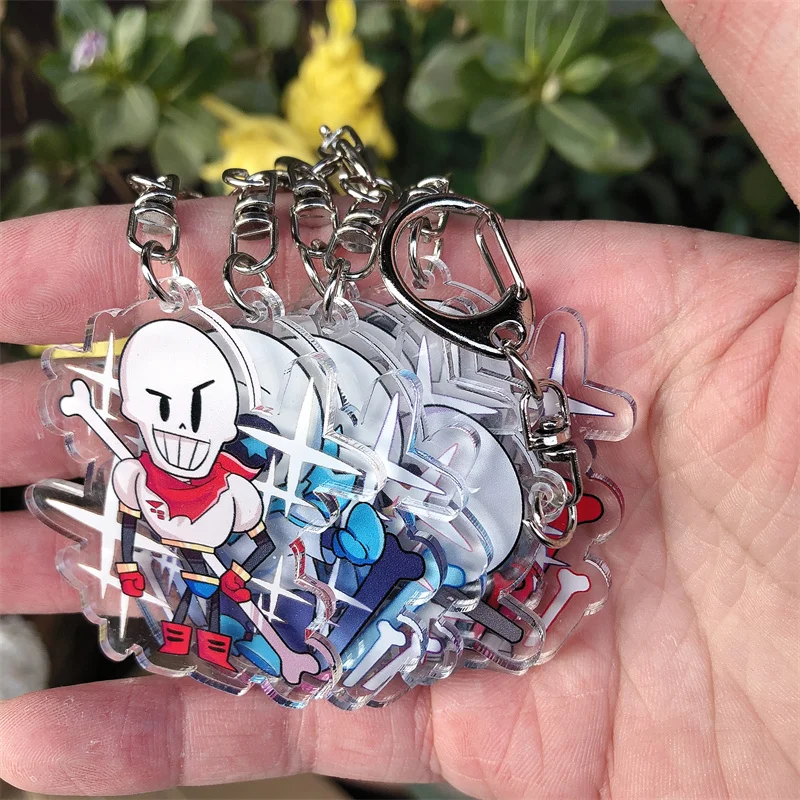 Undertale Ink Sans Asriel Horror Fell Keychain Cosplay Accessories Game Key  Chain Pendant Cartoon Badge