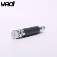 Yaqi Black and Chrome Color Brass Safety Razor Handle for Mens 2