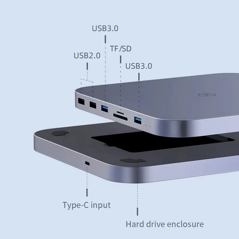 Docking station typec mac studio base expansion hard disk enclosure conversion sata to usb adapter for computer laptop M1/M2 bra