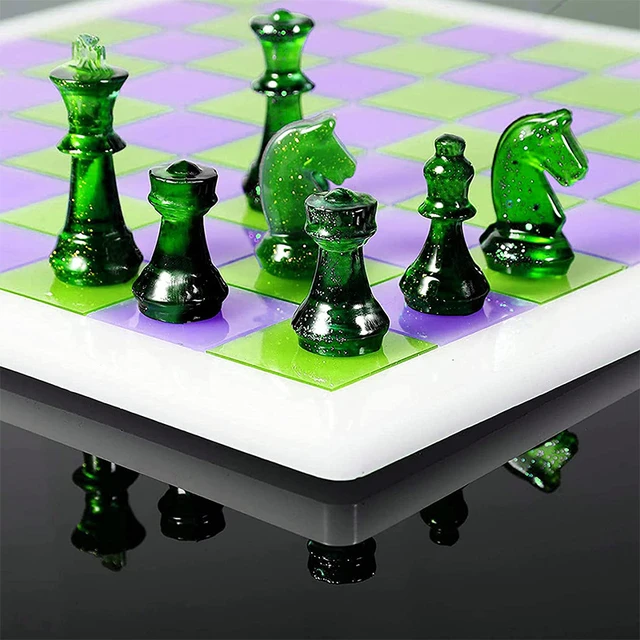 DIY Chess Piece Crystal Epoxy Resin Mold Queen King 6 Three-Dimensional  Chess Piece Silicone Mold DIY Handmade Tool