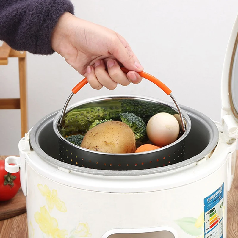 Stainless Steel Steamer Basket Pot Accessories for 3/6/8 Qt Pot Pressure Cooker