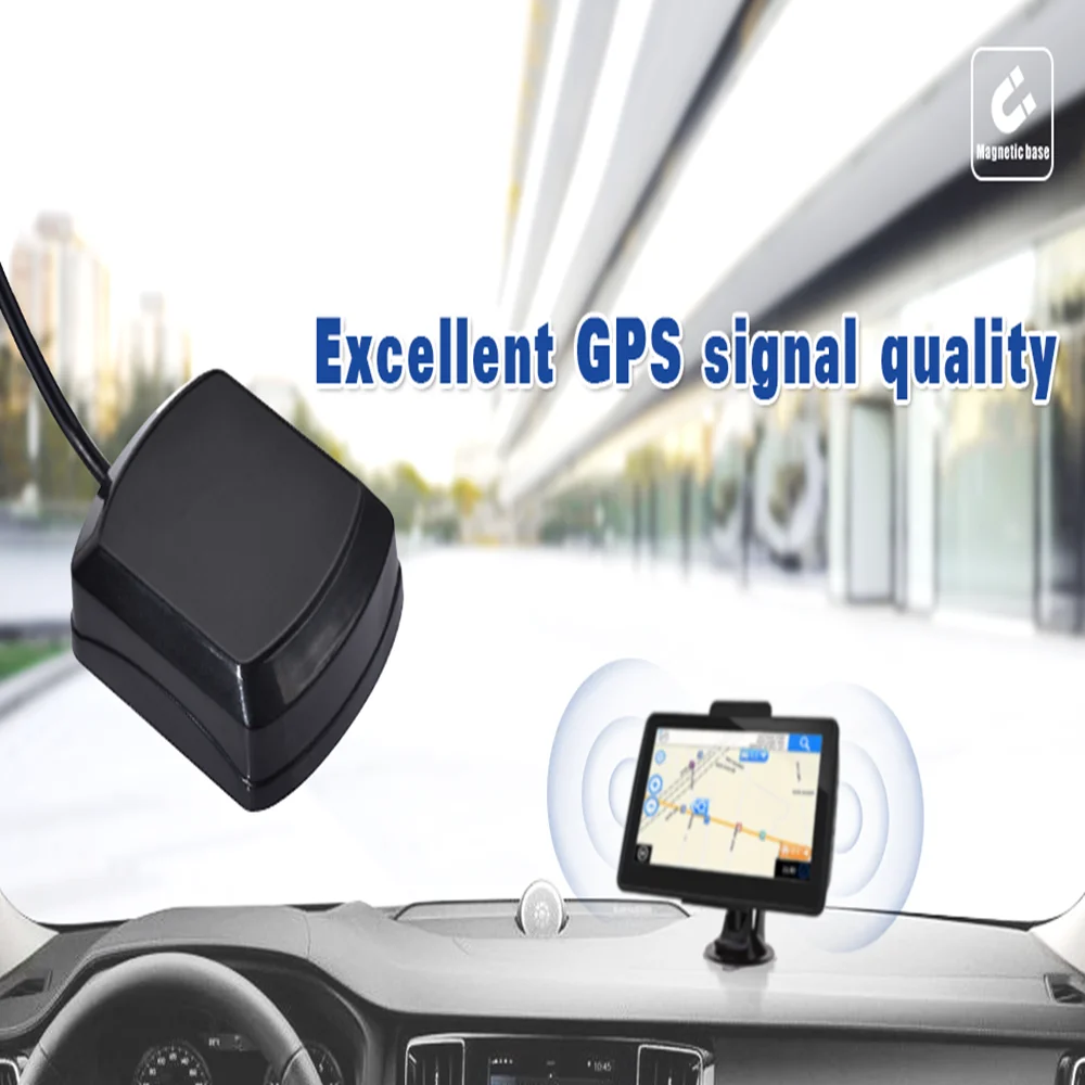 Superbat MFD2 RNS2 RNS-E GPS Signal Booster Aerial Antenna for VW SAT NAV with Fakra C Female Connector 3M Cable for Car Vehicle