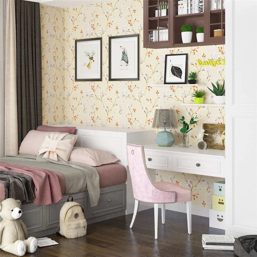 autoadesivo floral pvc wallpaper modern flower wallpaper 05