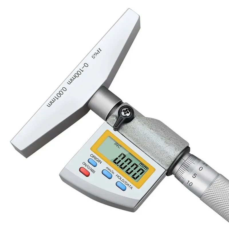 SHGO-디지털 깊이 마이크로미터 0-100Mm IP65 등급, 0.001Mm 정밀 해상도 및 교체 가능한 로드 포함