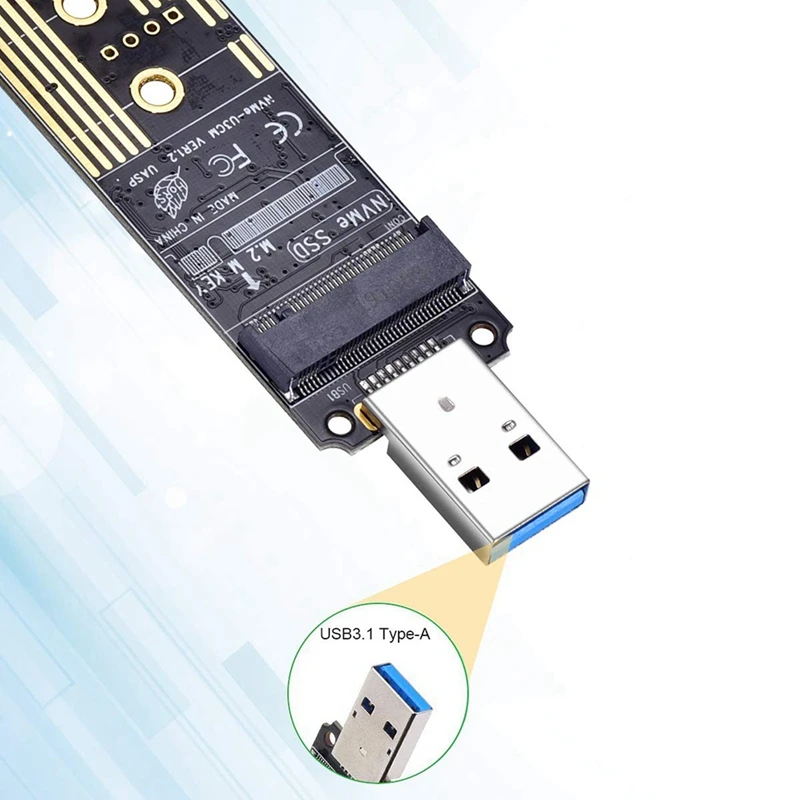 

Адаптер M.2 NVME USB 3,1 Type-A M2 для встроенного жесткого диска Usb3.1, кардридер