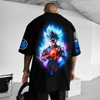 Dragon Ball Inspired Goku Red Oversized T-Shirt – Anime Streetwear Tee - Image 3