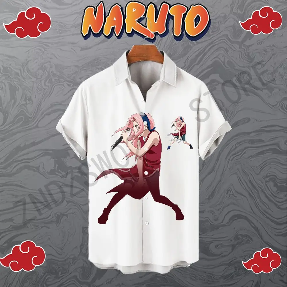 

Men's Clothing Anime Naruto Tops Fashion Shirt Shirts 2023 Y2k Beach Style Harajuku Short Sleeve 5XL High Quality Oversized Cool