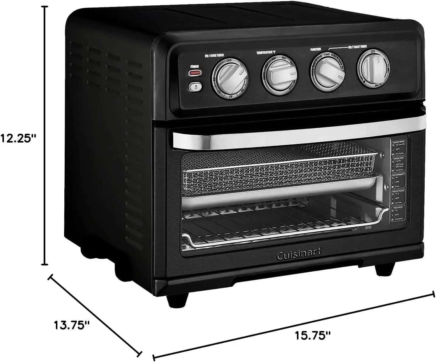 8-1 Oven with Bake, Grill, Broil & Warm Options, Stainless Steel, TOA-70 (Matte Black) 3