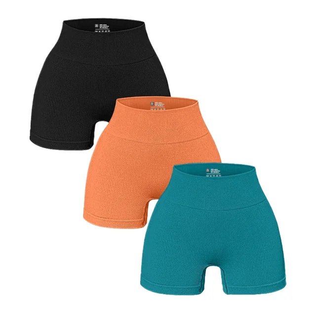 Shorts de sport filetés pour femmes, leggings de yoga sexy, taille haute, levage des hanches 1