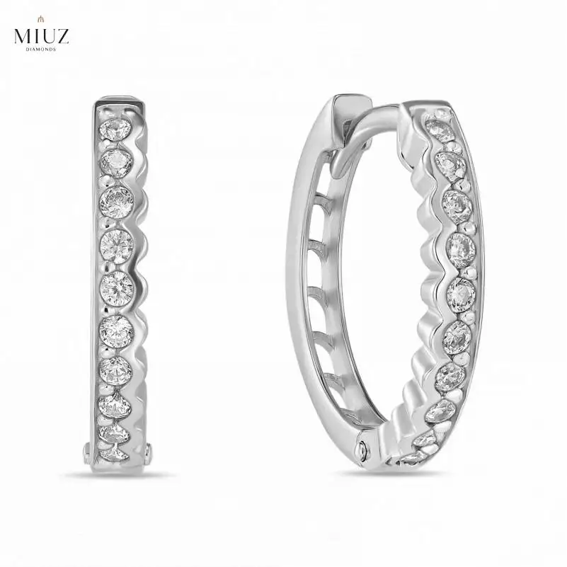 Золотые серьги 585 пробы MIUZ Diamonds (Московский ювелирный завод) | Украшения и