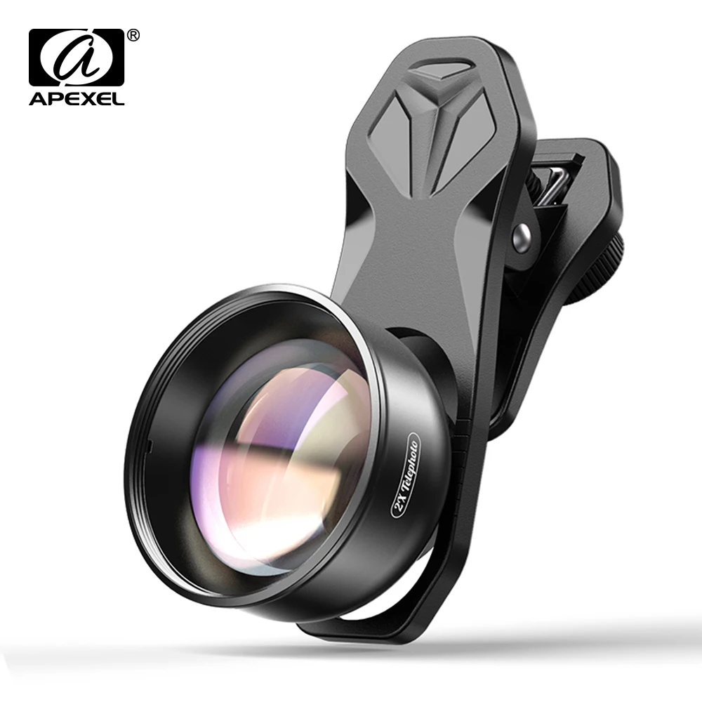 Apexel 2X Telescopio Portrait Lens Professional Mobile Phone Camera Teleobiettivo Zoom Obiettivi Per Iphone Samsung Smartphone Android