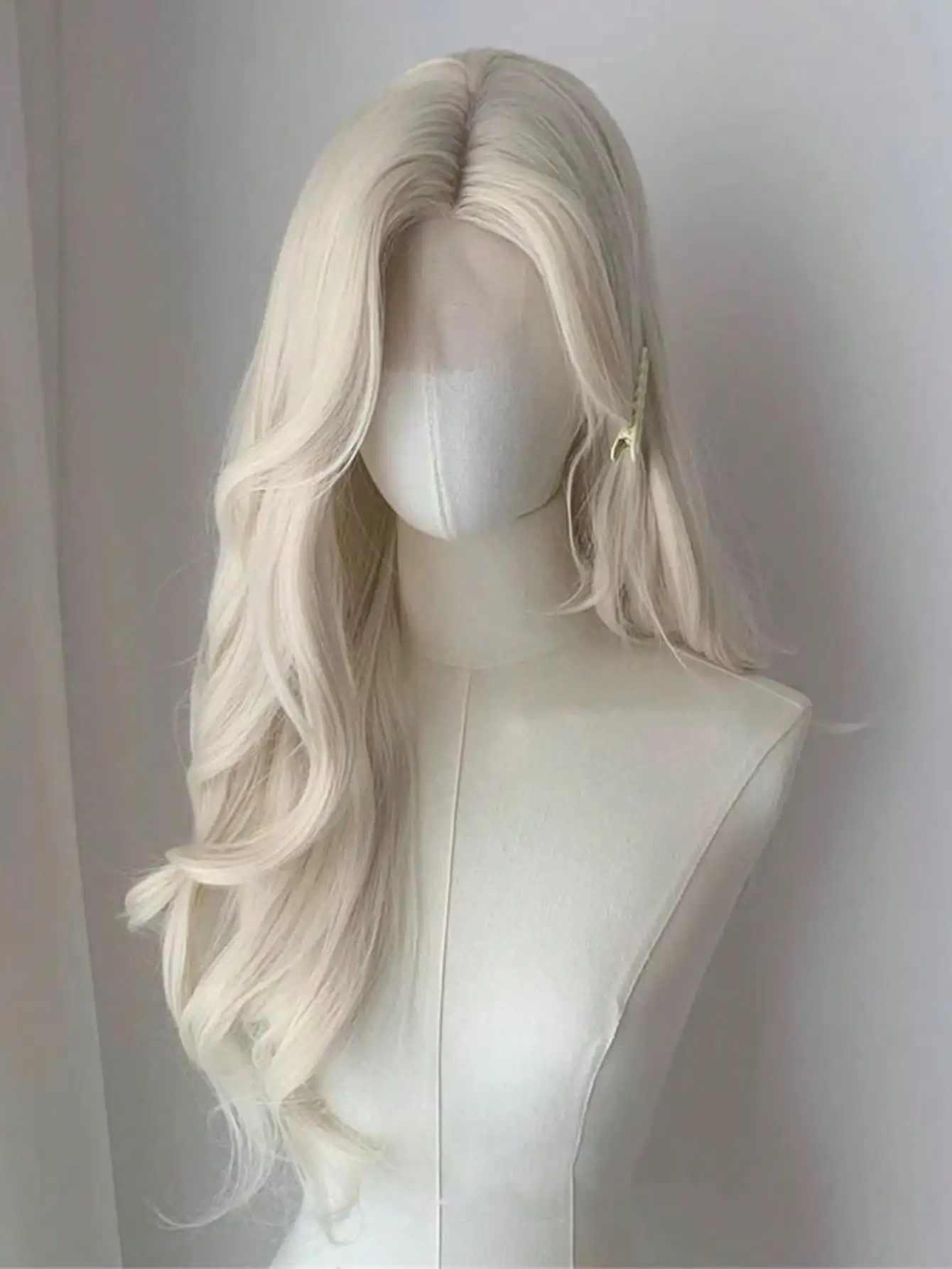 Blonde Synthetic Lace Front Curly Wig for Women