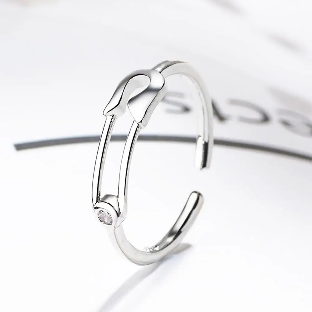 Bague créative en Zircon couleur argent pour femmes, anneau