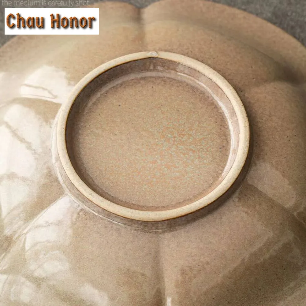 Wabi-sabi Style Stoneware Fruit Dishes Retro Candy Bar Plates for Food Household Hospitality Dishes Teaware Accessories Craft