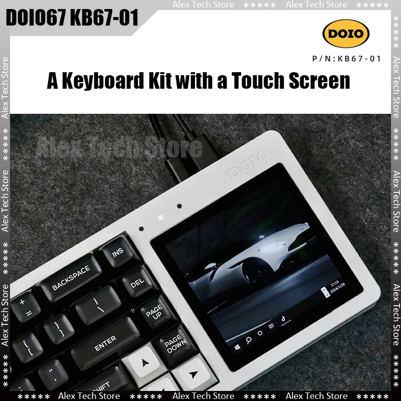 터치 스크린이 있는 KB67-01 기계식 키보드 키트, C타입 MINIHDMI 개스킷 구조, CNC 쉘 게임 E스포츠 게이머 선물, DOIO67