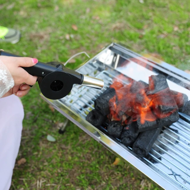 Hordozható Barbecue Ventilátor Kézi Hajtókar Bbq Kis Légfúvó Kempinghez - Image 2