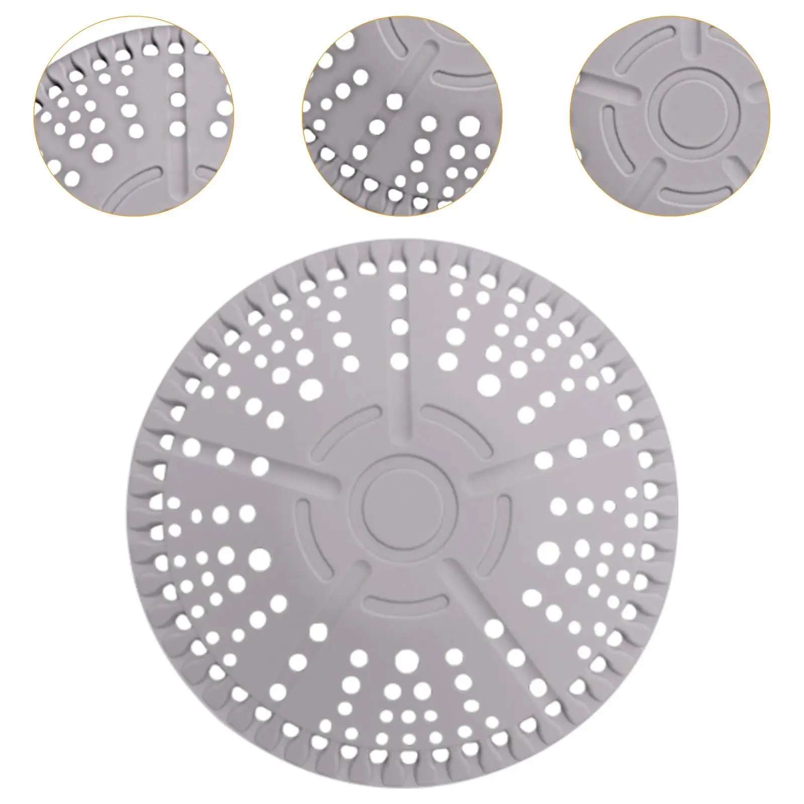2x Drain Cover Silicone Drain Catcher for Washbasin Laundry Room Shower 5