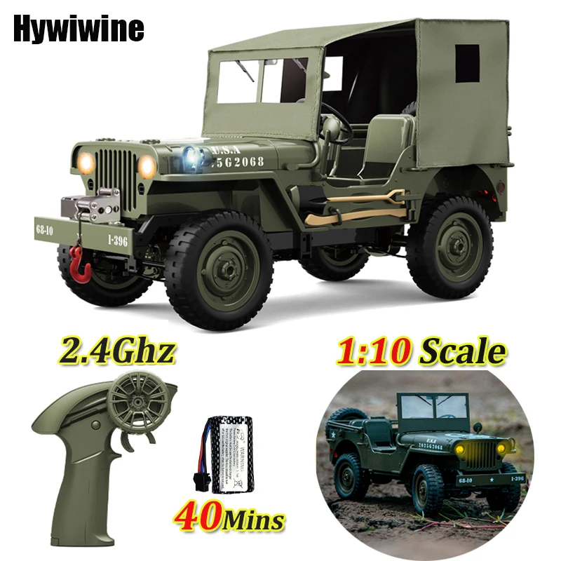 Military Green 4WD RC Crawler Climbing Car Toy